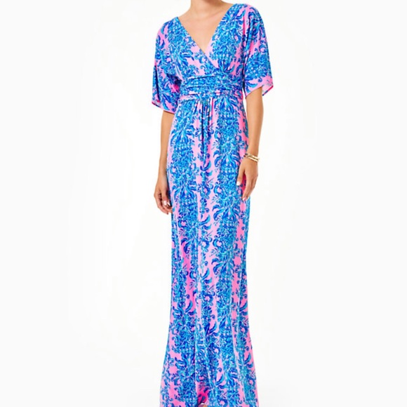 Lilly Pulitzer Parigi Maxi Dress in Prosecco Pink size L - Picture 7 of 8